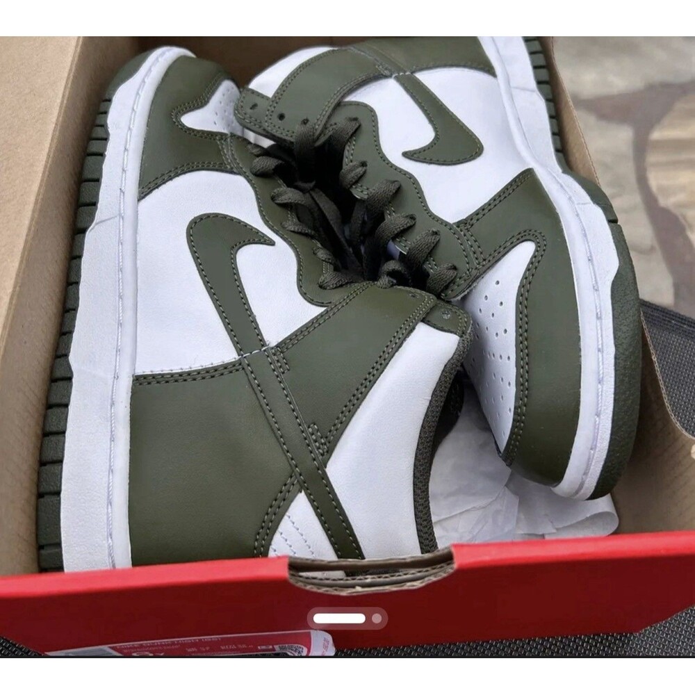 New Nike Dunk Highs Youth 6Y Sneakers *Incl box No Lid green White